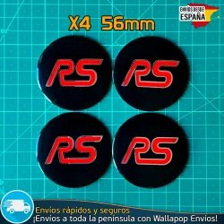 Emblemas Ford RS Pegatinas 56mm Tapas Tapacubos Llantas