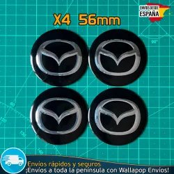 X4 Emblemas Mazda 56mm Pegatinas Tapacubos Llantas