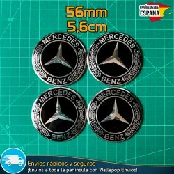 X4 Emblemas Mercedes Benz 56mm Pegatinas Tapacubos Llantas