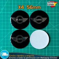X4 Emblemas Mini Cooper 56mm Pegatinas Tapacubos