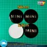 X4 Emblemas Mini Cooper Negro 56mm Pegatinas Tapacubos