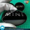 X4 Emblemas Mini Cooper Negro 56mm Pegatinas Tapacubos