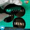 X4 Emblemas Mini Cooper Negro 56mm Pegatinas Tapacubos
