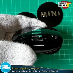 X4 Emblemas Mini Cooper Negro 56mm Pegatinas Tapacubos