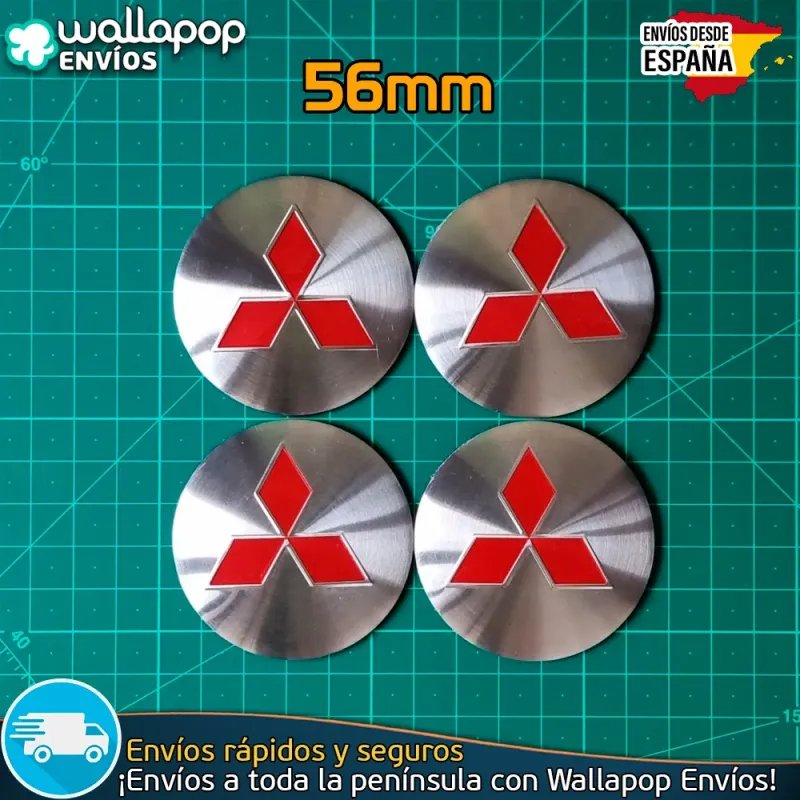 X4 Emblemas Mitsubishi 56mm Pegatinas Tapacubos X4 Emblemas Mitsubishi 56mm Pegatinas Tapacubos