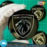 X4 Emblemas Peugeot negro 56mm Pegatinas Tapacubos Bujes