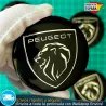 X4 Emblemas Peugeot negro 56mm Pegatinas Tapacubos Bujes