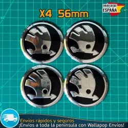 X4 Emblemas Skoda 56mm Pegatinas Tapacubos Llantas