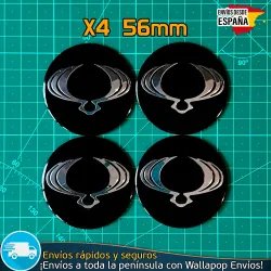 X4 Emblemas SsangYong 56mm Pegatinas Tapacubos