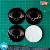 X4 Emblemas SsangYong 56mm Pegatinas Tapacubos