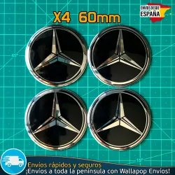 X4 Emblemas Mercedes Benz 60mm Pegatinas Tapacubos