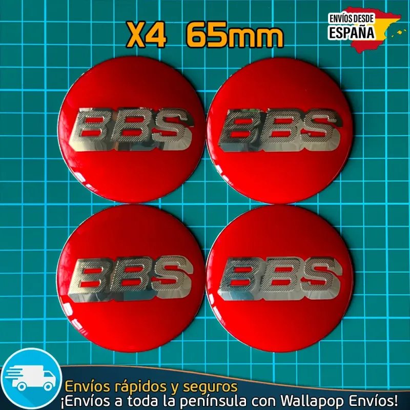 X4 Emblemas BBS 65mm Pegatinas Tapacubos Llantas X4 Emblemas BBS 65mm Pegatinas Tapacubos Llantas