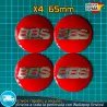 X4 Emblemas BBS 65mm Pegatinas Tapacubos Llantas