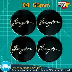 X4 Emblemas Breyton 65mm Tapacubos Tapas Llantas