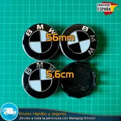 X4 Tapacubos BMW 56mm Emblemas Tapas de Llantas