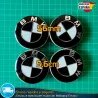 X4 Tapacubos BMW 56mm Emblemas Tapas de Llantas