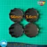 X4 Tapacubos BMW 56mm Emblemas Tapas de Llantas