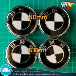 X4 Tapacubos BMW 60mm llantas Tapabujes Emblemas