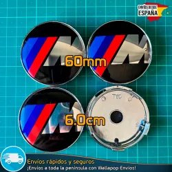 X4 Tapacubos M BMW Motorsport 60mm Emblema Llantas