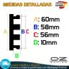X4 Tapacubos OZ Black 60mm Emblema Llantas
