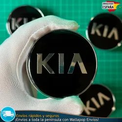 X4 Tapabujes KIA 60mm Tapacubos Emblemas llantas