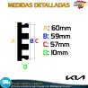 X4 Tapabujes KIA 60mm Tapacubos Emblemas llantas