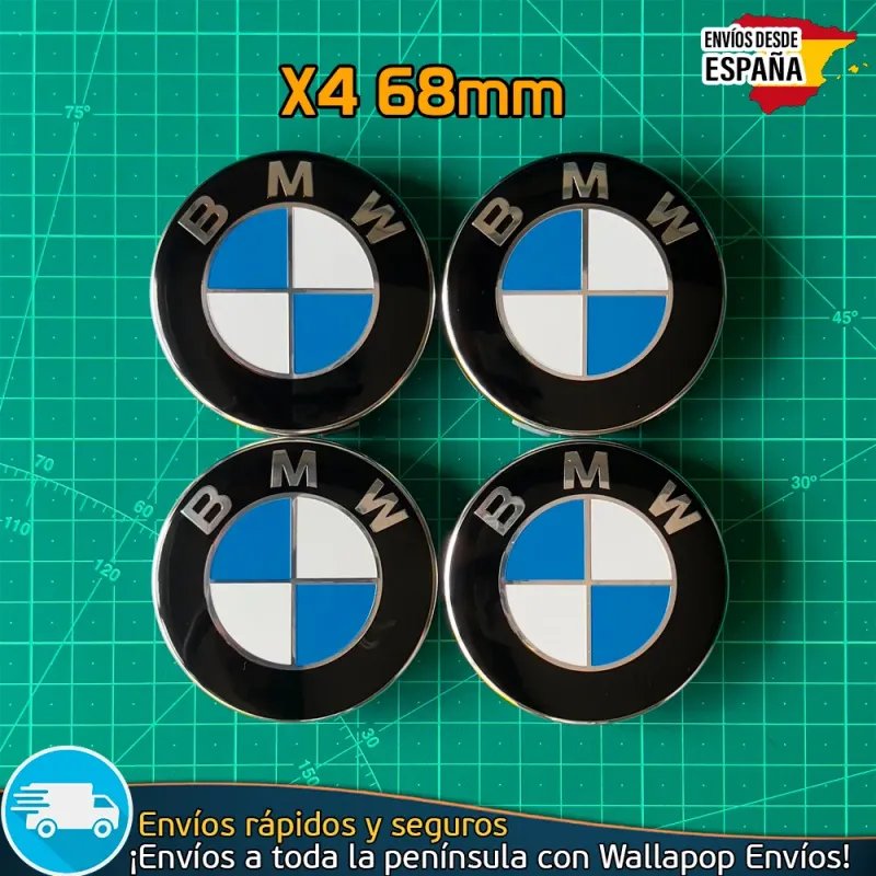 X4 Tapacubos BMW classic 68mm llantas Tapabujes Emblemas