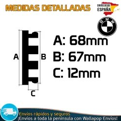 X4 Tapacubos BMW classic 68mm llantas Tapabujes Emblemas