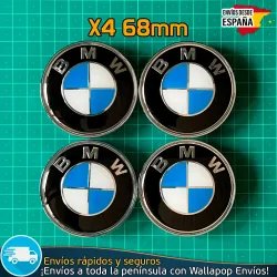 X4 Tapacubos BMW 68mm Tapas de Llantas Emblemas