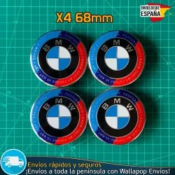 X4 BMW 68mm Tapacubos Emblema Performance Llantas