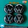 4 Tapacubos Volkswagen 68mm Tapas Bujes 7L6601149B