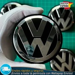 4 Tapacubos Volkswagen 68mm Tapas Bujes 7L6601149B