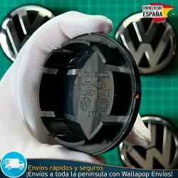 4 Tapacubos Volkswagen 68mm Tapas Bujes 7L6601149B