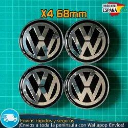 Tapacubos Volkswagen 68mm Tapas de Llantas Bujes