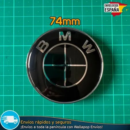 Emblema BMW 74mm Maletero Negro