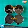 4 Tapacubos Mercedes Benz 75mm Tapas Bujes Llantas