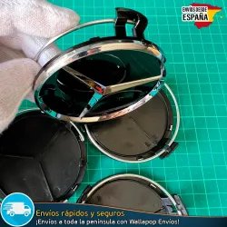 4 Tapacubos Mercedes Benz 75mm Tapas Bujes Llantas