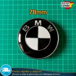 Emblema BMW 78mm maletero o laterales Blanco y Negro