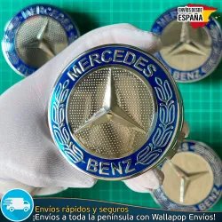 4 Tapacubos Mercedes Benz 75mm Tapas Bujes Llantas