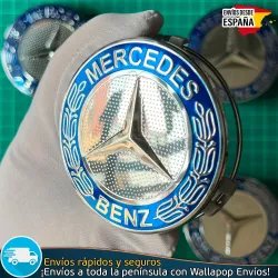 4 Tapacubos Mercedes Benz 75mm Tapas Bujes Llantas