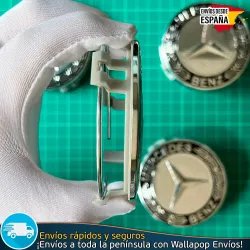 4 Tapacubos Mercedes Benz 75mm Tapas Bujes Llantas