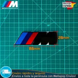 Emblema Trasero M BMW Motorsport Negro Brillo