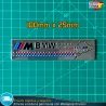 Emblema Logo Powered by BMW M Motorsport Metálico