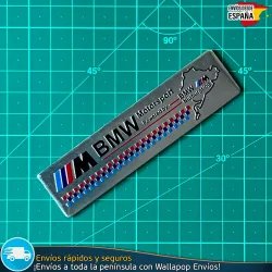 Emblema Logo Powered by BMW M Motorsport Metálico
