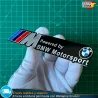 Emblema Logo Powered by BMW M Motorsport Metálico