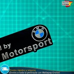 Emblema Logo Powered by BMW M Motorsport Metálico