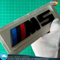 Emblema BMW M5 Motorsport Logo Maletero Insignia negro mate