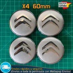 X4 Tapabujes Citroen 60mm Tapacubos Llantas Ruedas