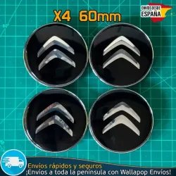 X4 Tapabujes Citroen 60mm Tapacubos Llantas Ruedas