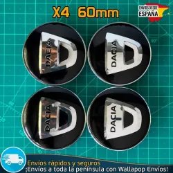 X4 Tapabujes Dacia 60mm Tapacubos Emblemas Llantas